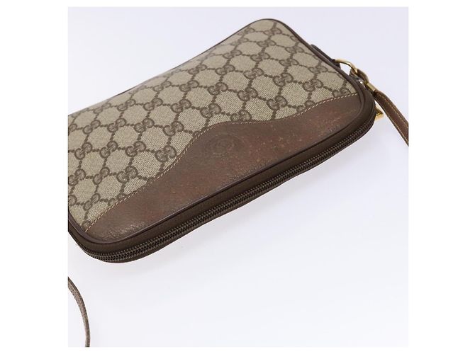 Gucci Borsa a Spalla GG Supreme PVC Beige Oro 007 115 6428 4002 Auth th6267 D'oro - vista 6