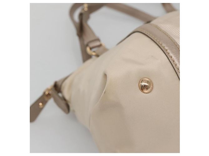 Vala Handtasche aus Nylon in Beige und Gold Auth BA5017 von Salvatore Ferragamo Golden - Ansicht 14