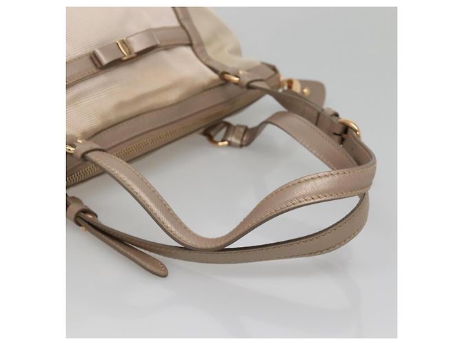Vala Handtasche aus Nylon in Beige und Gold Auth BA5017 von Salvatore Ferragamo Golden - Ansicht 7