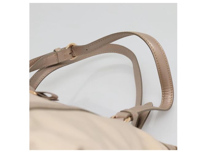 Vala Handtasche aus Nylon in Beige und Gold Auth BA5017 von Salvatore Ferragamo Golden - Ansicht 8
