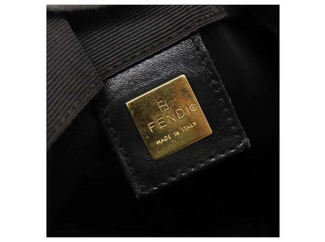 Borsa FENDI Nera Marrone oro Auth bs28903 Nero D'oro - vista 10