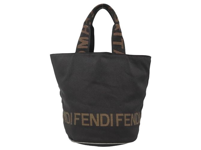 Borsa FENDI Nera Marrone oro Auth bs28903 Nero D'oro - vista 13