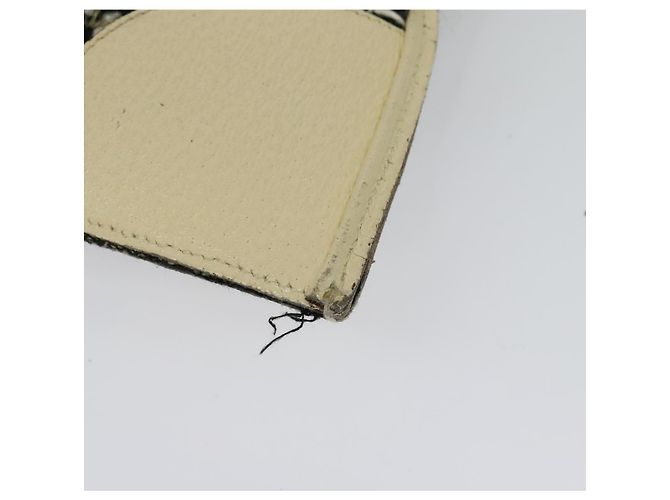 Borsa a Mano PRADA Tweed Pelle Beige Nero Argento Auth yk19291 - vista 9