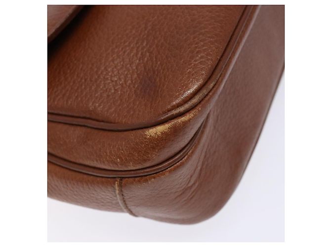 Autre Marque Borsa a Spalla Burberrys in Pelle Oro Marrone Auth ep10267 D'oro - vista 8