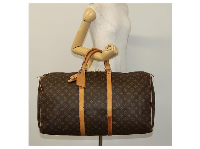 LOUIS VUITTON Borsa Boston Monogram Keepall 60 M41422 LV Auth 139174 Monogramma - vista 23