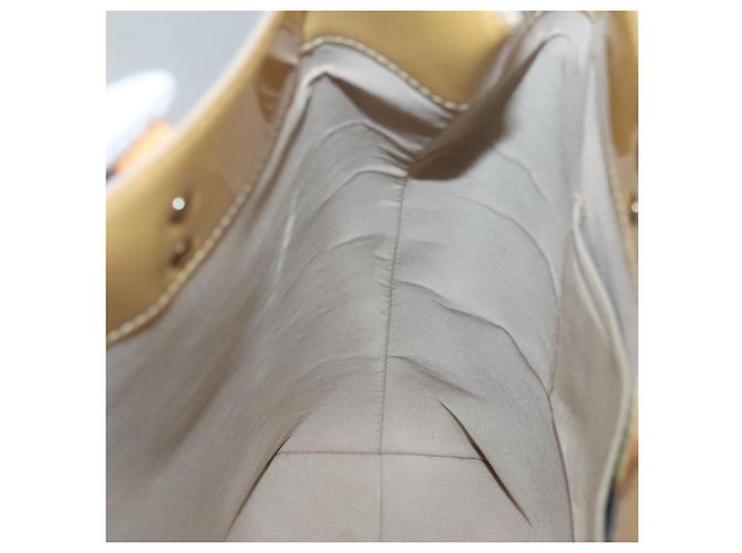 LOUIS VUITTON Borsa a Mano Monogram Vernis Reade MM Beige M91141 LV Auth 139916 - vista 18