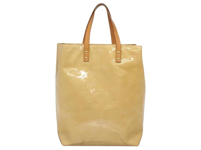LOUIS VUITTON Borsa a Mano Monogram Vernis Reade MM Beige M91141 LV Auth 139916 - vista 2
