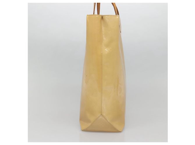 LOUIS VUITTON Borsa a Mano Monogram Vernis Reade MM Beige M91141 LV Auth 139916 - vista 4