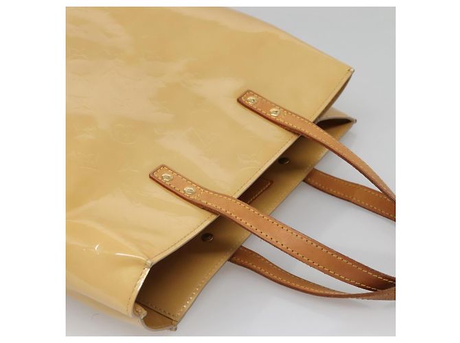 LOUIS VUITTON Borsa a Mano Monogram Vernis Reade MM Beige M91141 LV Auth 139916 - vista 6