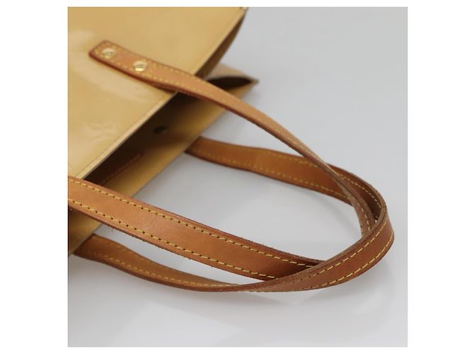 LOUIS VUITTON Borsa a Mano Monogram Vernis Reade MM Beige M91141 LV Auth 139916 - vista 7