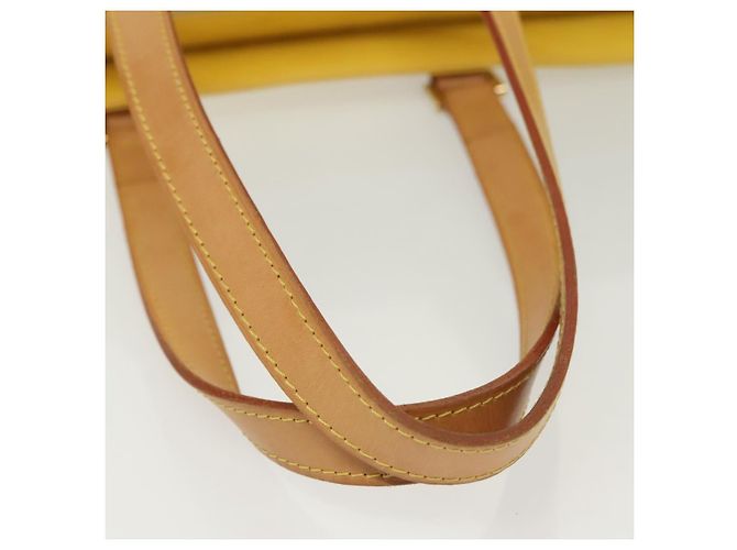 LOUIS VUITTON Bolsa Tote Columbus Monogram Vernis Amarelo Limão M91047 Auth ep10370 Dourado - vista 10