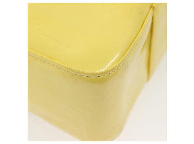 LOUIS VUITTON Bolsa Tote Columbus Monogram Vernis Amarelo Limão M91047 Auth ep10370 Dourado - vista 15