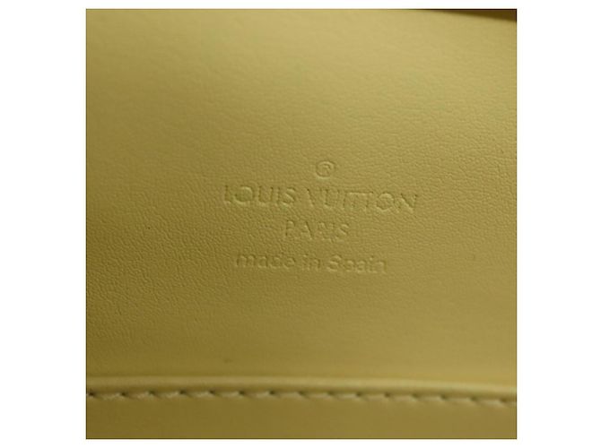 LOUIS VUITTON Bolsa Tote Columbus Monogram Vernis Amarelo Limão M91047 Auth ep10370 Dourado - vista 20