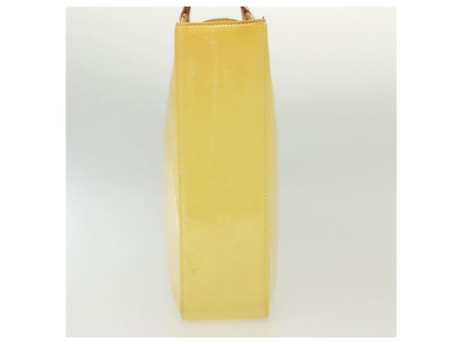 LOUIS VUITTON Bolsa Tote Columbus Monogram Vernis Amarelo Limão M91047 Auth ep10370 Dourado - vista 5