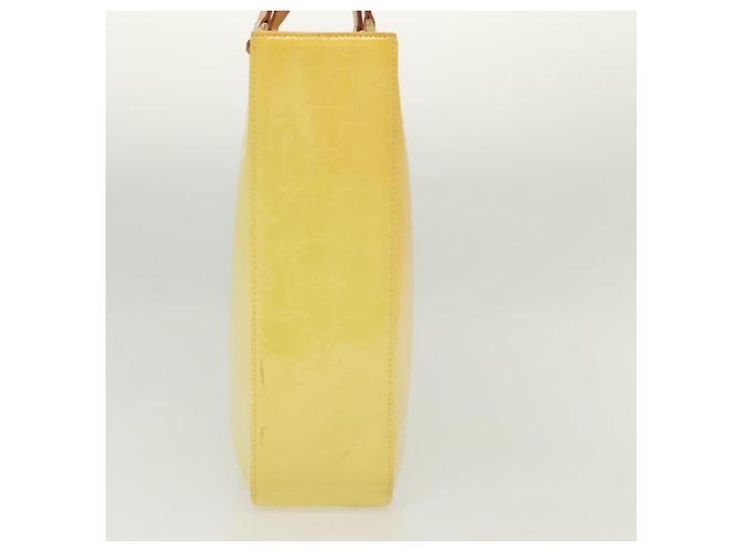 LOUIS VUITTON Bolsa Tote Columbus Monogram Vernis Amarelo Limão M91047 Auth ep10370 Dourado - vista 6