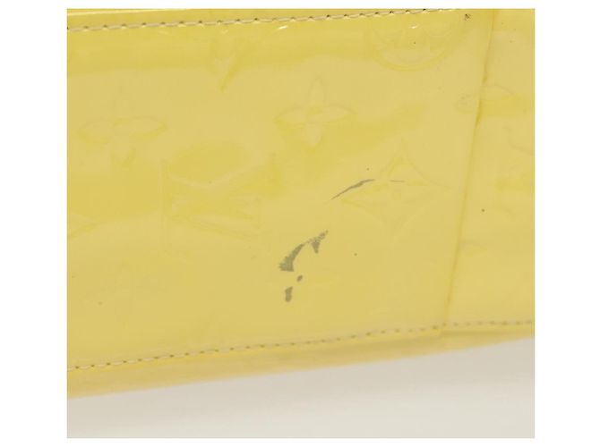 LOUIS VUITTON Bolsa Tote Columbus Monogram Vernis Amarelo Limão M91047 Auth ep10370 Dourado - vista 8