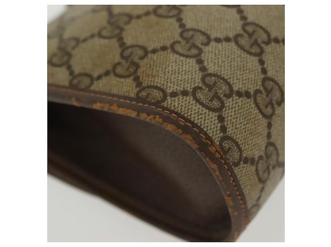 Gucci Borsa Sherry Line GG Supreme Web in PVC beige e oro 156 01 030 Auth BA4458 D'oro - vista 11
