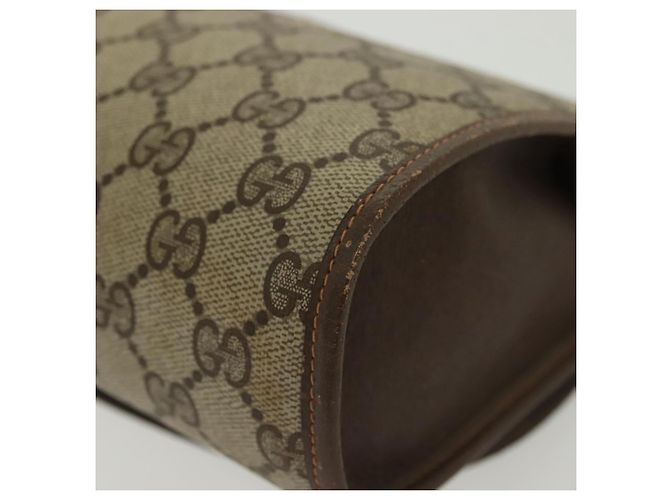 Gucci Borsa Sherry Line GG Supreme Web in PVC beige e oro 156 01 030 Auth BA4458 D'oro - vista 12