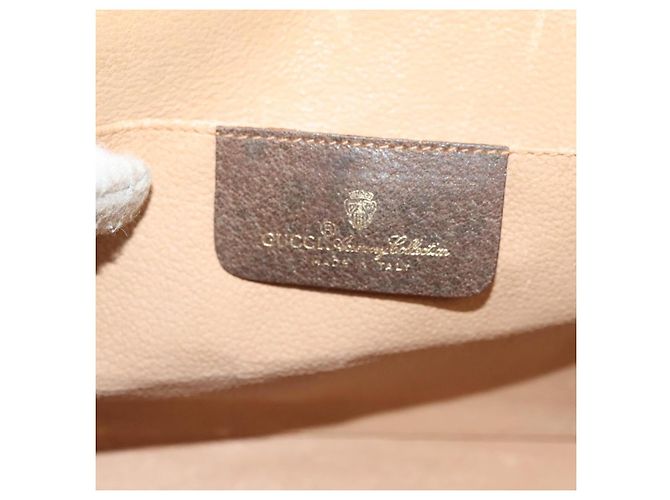 Gucci Borsa Sherry Line GG Supreme Web in PVC beige e oro 156 01 030 Auth BA4458 D'oro - vista 15