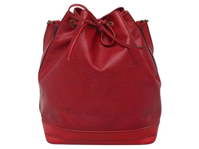LOUIS VUITTON Borsa a Spalla Epi Noe Rossa M44007 LV Auth 136984 Rosso - vista 13