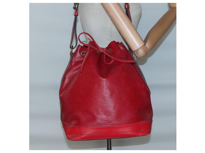 LOUIS VUITTON Borsa a Spalla Epi Noe Rossa M44007 LV Auth 136984 Rosso - vista 21