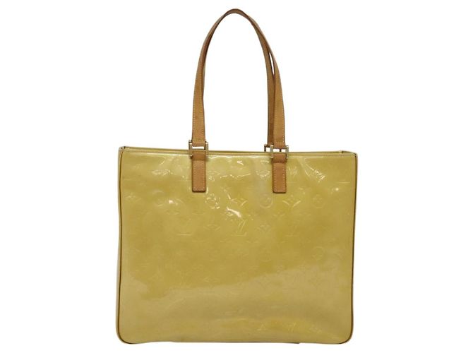 LOUIS VUITTON Borsa Tote Columbus Monogram Vernis Beige M91023 LV Auth hk2890 - vista 2