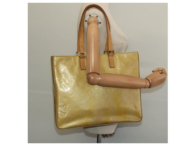 LOUIS VUITTON Borsa Tote Columbus Monogram Vernis Beige M91023 LV Auth hk2890 - vista 23