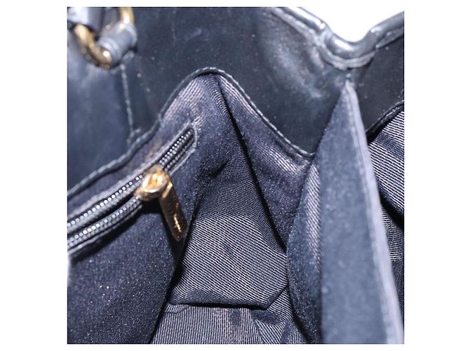 Borsa Tote Vala in Nylon Nero e Oro Salvatore Ferragamo Auth hk2909 D'oro - vista 19