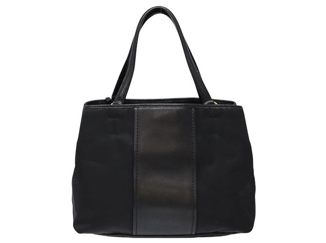 Borsa Tote Vala in Nylon Nero e Oro Salvatore Ferragamo Auth hk2909 D'oro - vista 2