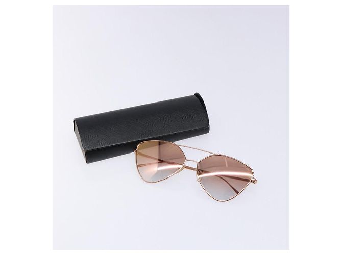 Gafas de sol PRADA de metal dorado Auth sw1398 - vista 12