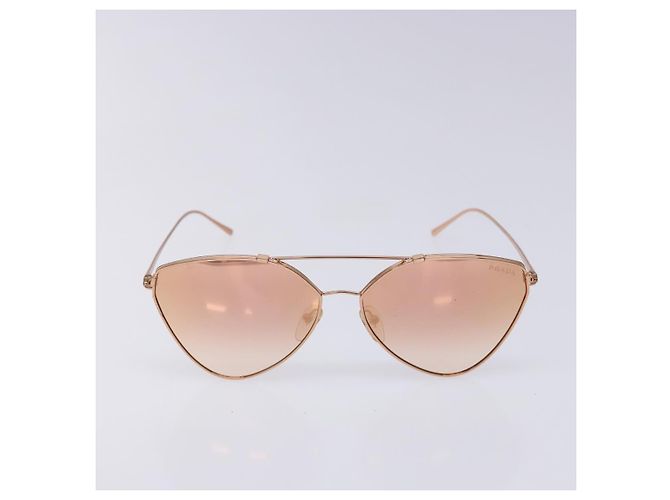 Gafas de sol PRADA de metal dorado Auth sw1398 - vista 2