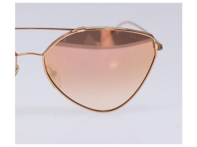 Gafas de sol PRADA de metal dorado Auth sw1398 - vista 7