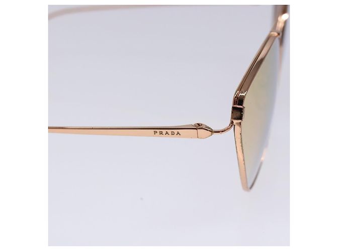 Gafas de sol PRADA de metal dorado Auth sw1398 - vista 8