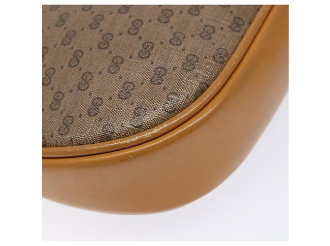 Gucci Borsa a spalla Micro GG Supreme in PVC Beige Oro Auth BA5021 D'oro - vista 13