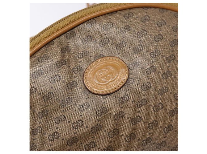 Gucci Borsa a spalla Micro GG Supreme in PVC Beige Oro Auth BA5021 D'oro - vista 14