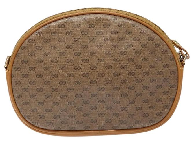 Gucci Borsa a spalla Micro GG Supreme in PVC Beige Oro Auth BA5021 D'oro - vista 3