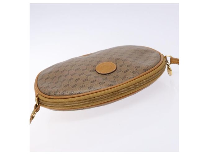 Gucci Borsa a spalla Micro GG Supreme in PVC Beige Oro Auth BA5021 D'oro - vista 6