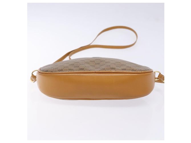 Gucci Borsa a spalla Micro GG Supreme in PVC Beige Oro Auth BA5021 D'oro - vista 9