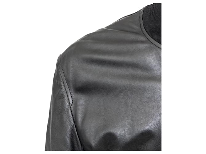Givenchy Leather Bomber Jacket Black - view 10