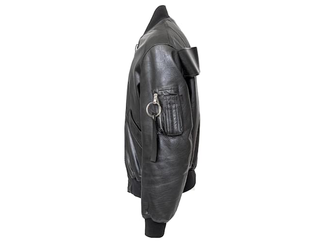 Givenchy Leather Bomber Jacket Black - view 3