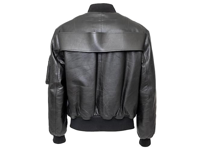 Givenchy Leather Bomber Jacket Black - view 4