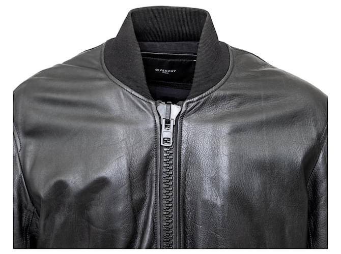 Givenchy Leather Bomber Jacket Black - view 5