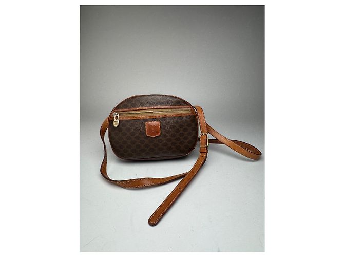 Céline Vintage Celine Triomphe Leder Monogramm Tasche braun - Ansicht 13
