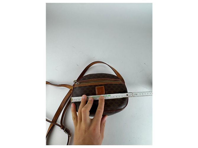 Céline Vintage Celine Triomphe Leder Monogramm Tasche braun - Ansicht 14