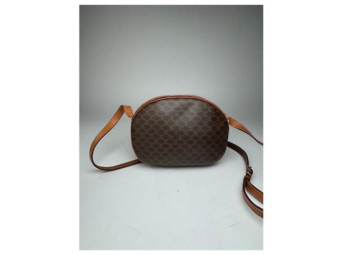 Céline Vintage Celine Triomphe Leder Monogramm Tasche braun - Ansicht 15