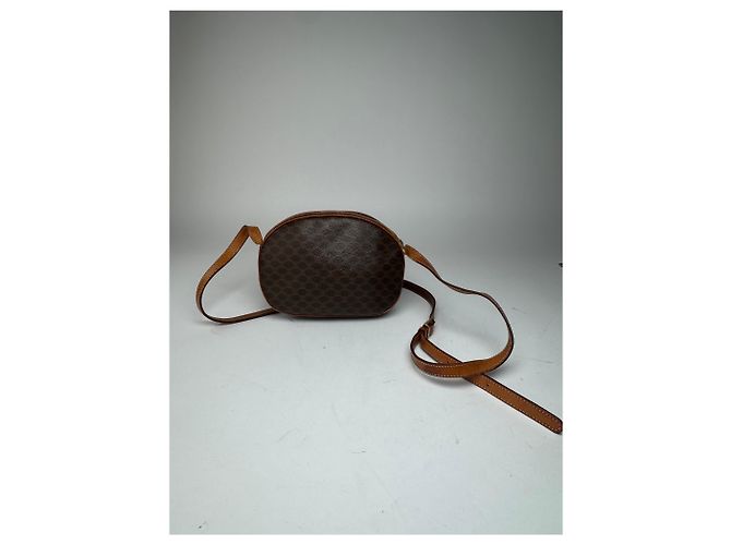 Céline Vintage Celine Triomphe Leder Monogramm Tasche braun - Ansicht 2