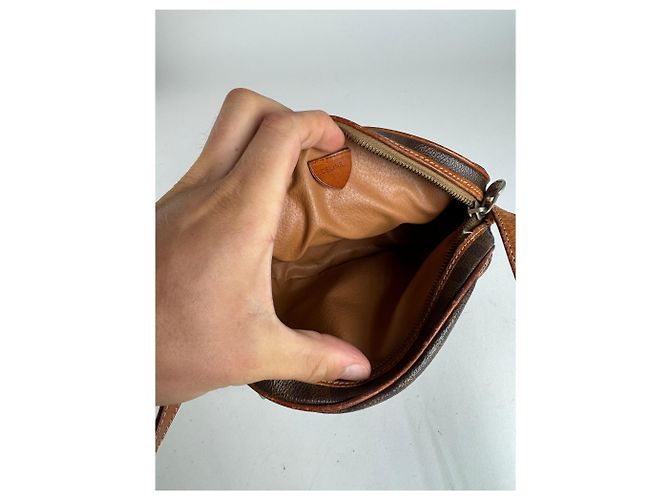 Céline Vintage Celine Triomphe Leder Monogramm Tasche braun - Ansicht 3