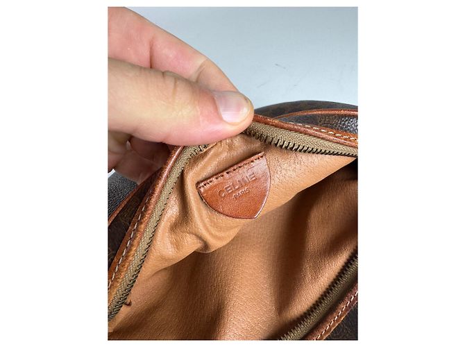 Céline Vintage Celine Triomphe Leder Monogramm Tasche braun - Ansicht 4