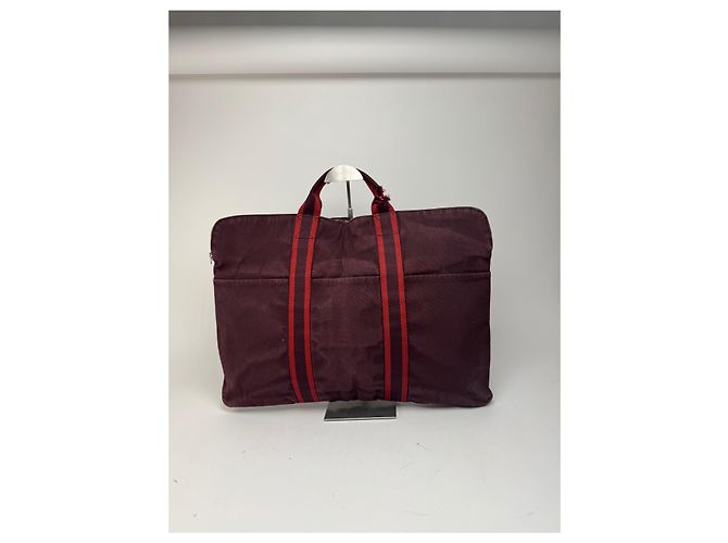 Borsa da viaggio in tela vintage Hermès viola Porpora - vista 11