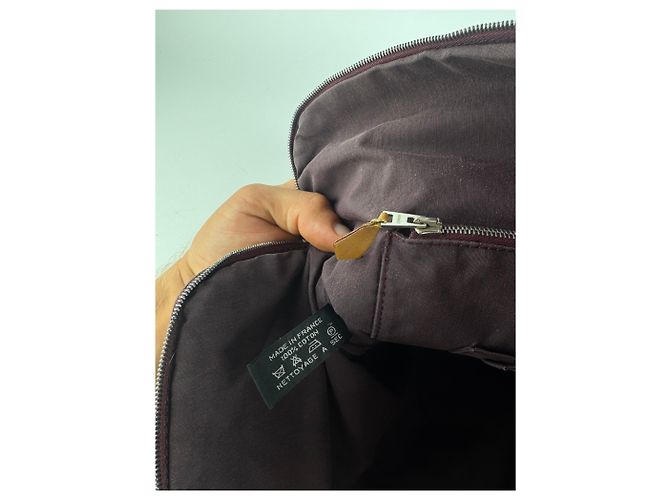 Borsa da viaggio in tela vintage Hermès viola Porpora - vista 6